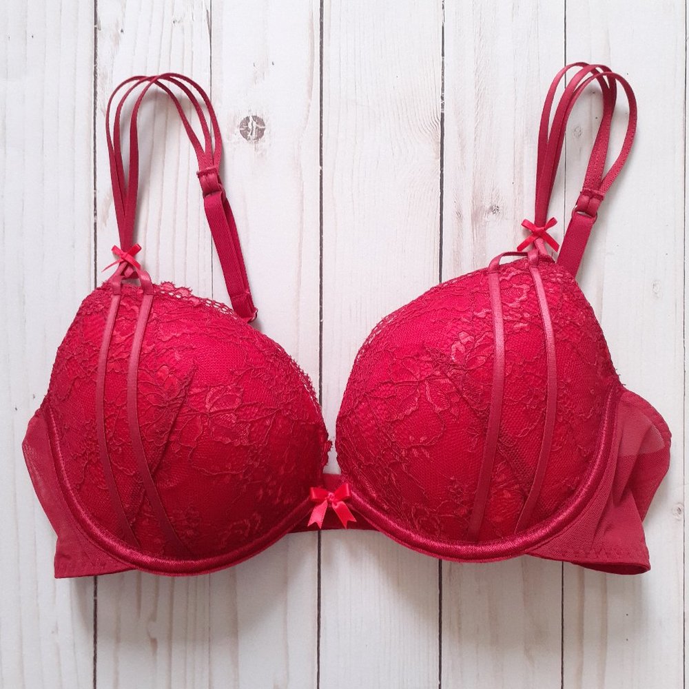 NWT Adore Me Abela Push Up Bra in Red Size 36B